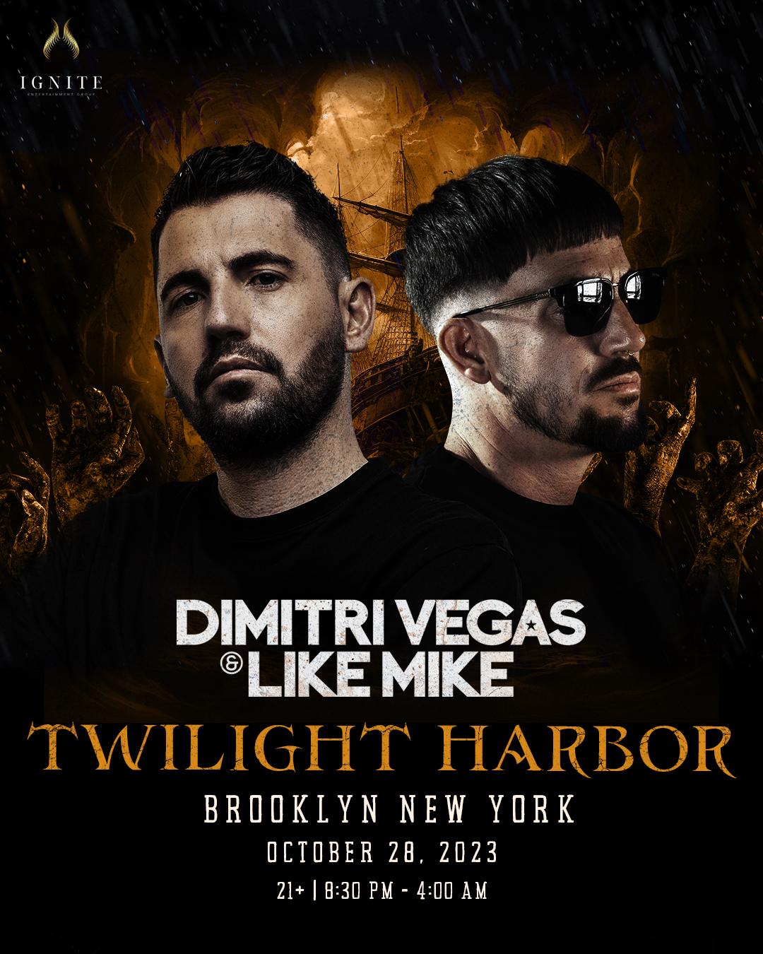 Experience Dimitri Vegas & Like Mike'S Twilight Harbor At Brooklyn Navy Yard On 10/28