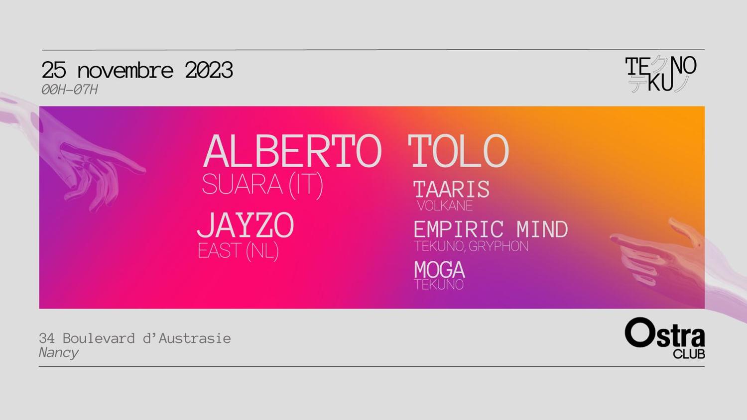 Tekun°3 W/Alberto Tolo, Jayzo, Taaris, Empiric Mind, Moga