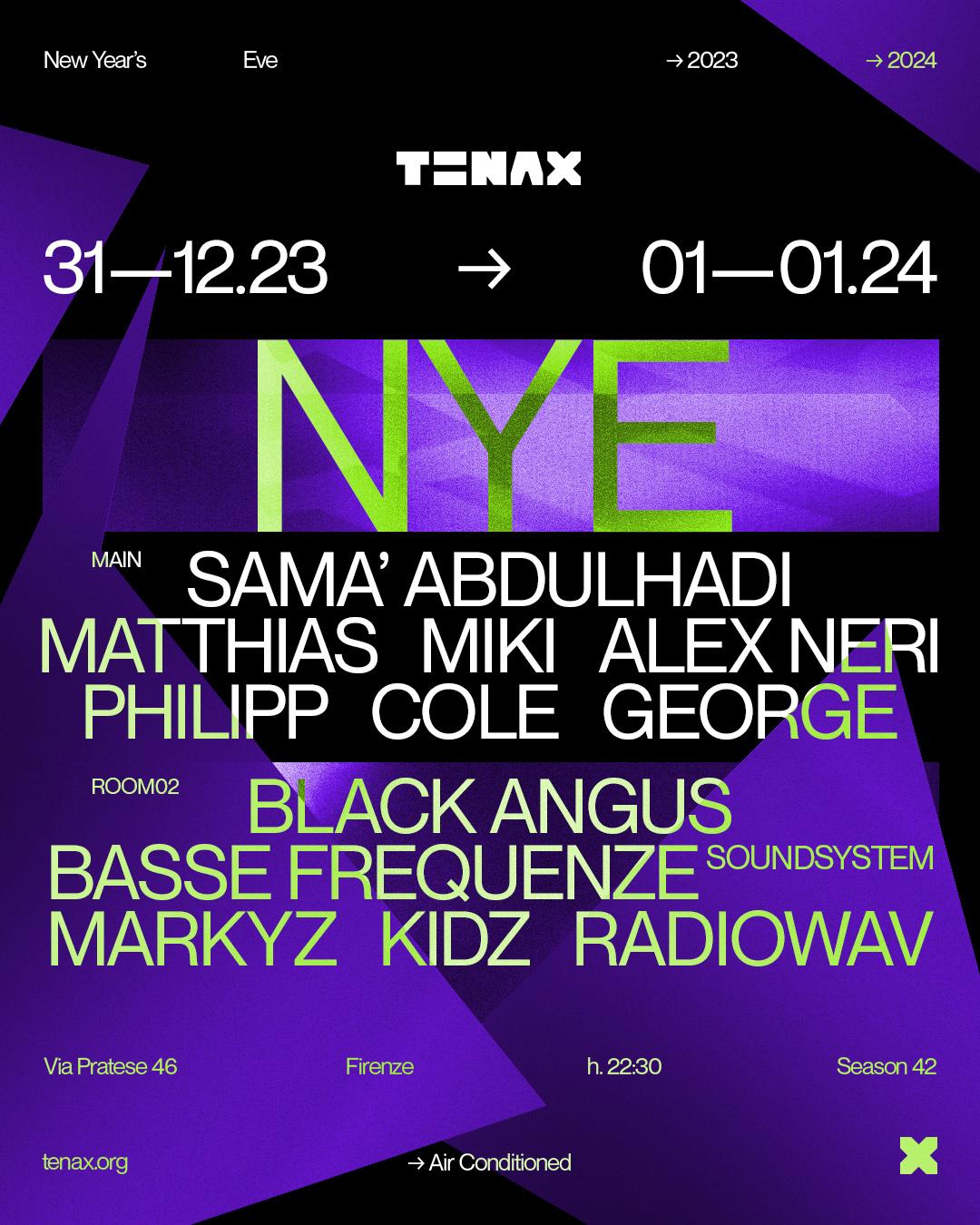 Tenax Nobody'S Perfect! New Year'S Eve With Sama' Abdulhadi