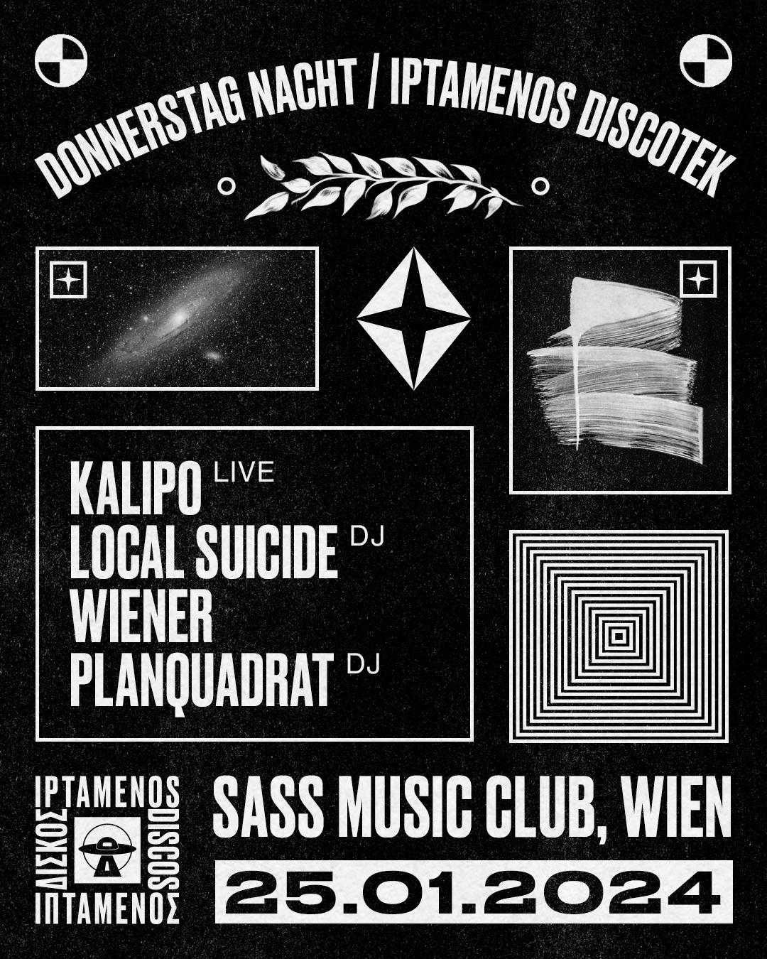 Iptamenos Discotek With Kalipo, Local Suicide & Wiener Planquadrat