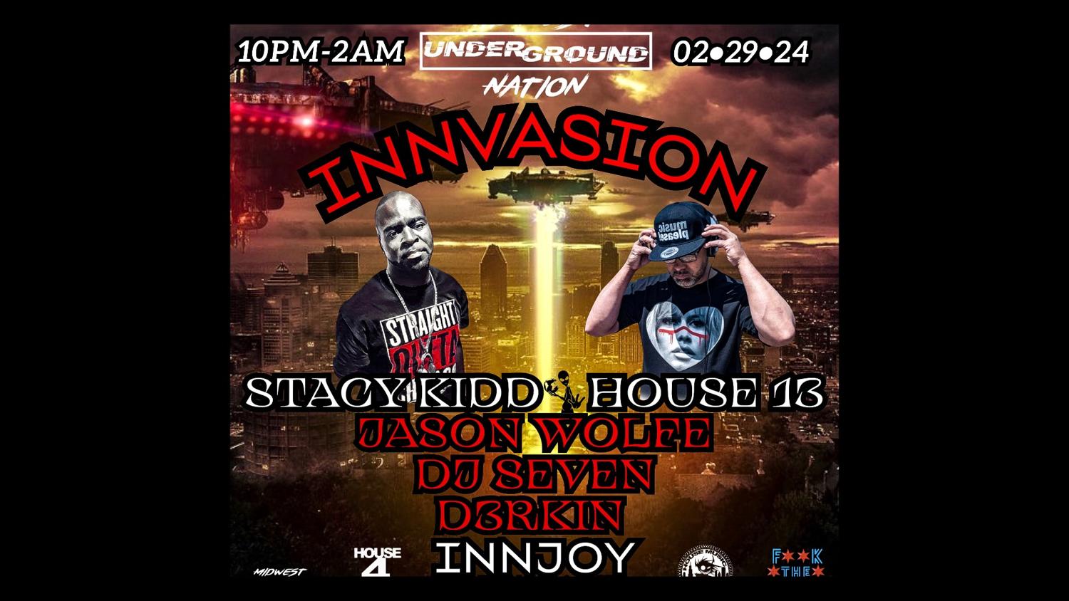 M.U.N. Presents Innvasion Feat. Stacy Kidd With House 13, Jason Wolfe, Dj Seven, D3Rkin