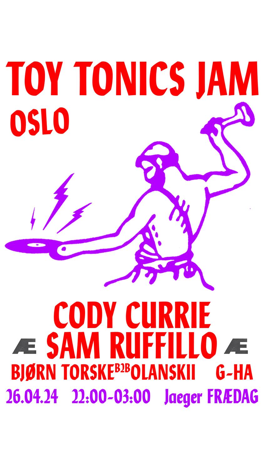 Frædag X Toy Tonics: Cody Currie + Sam Ruffillo + Bjørn Torske (Techno Set)