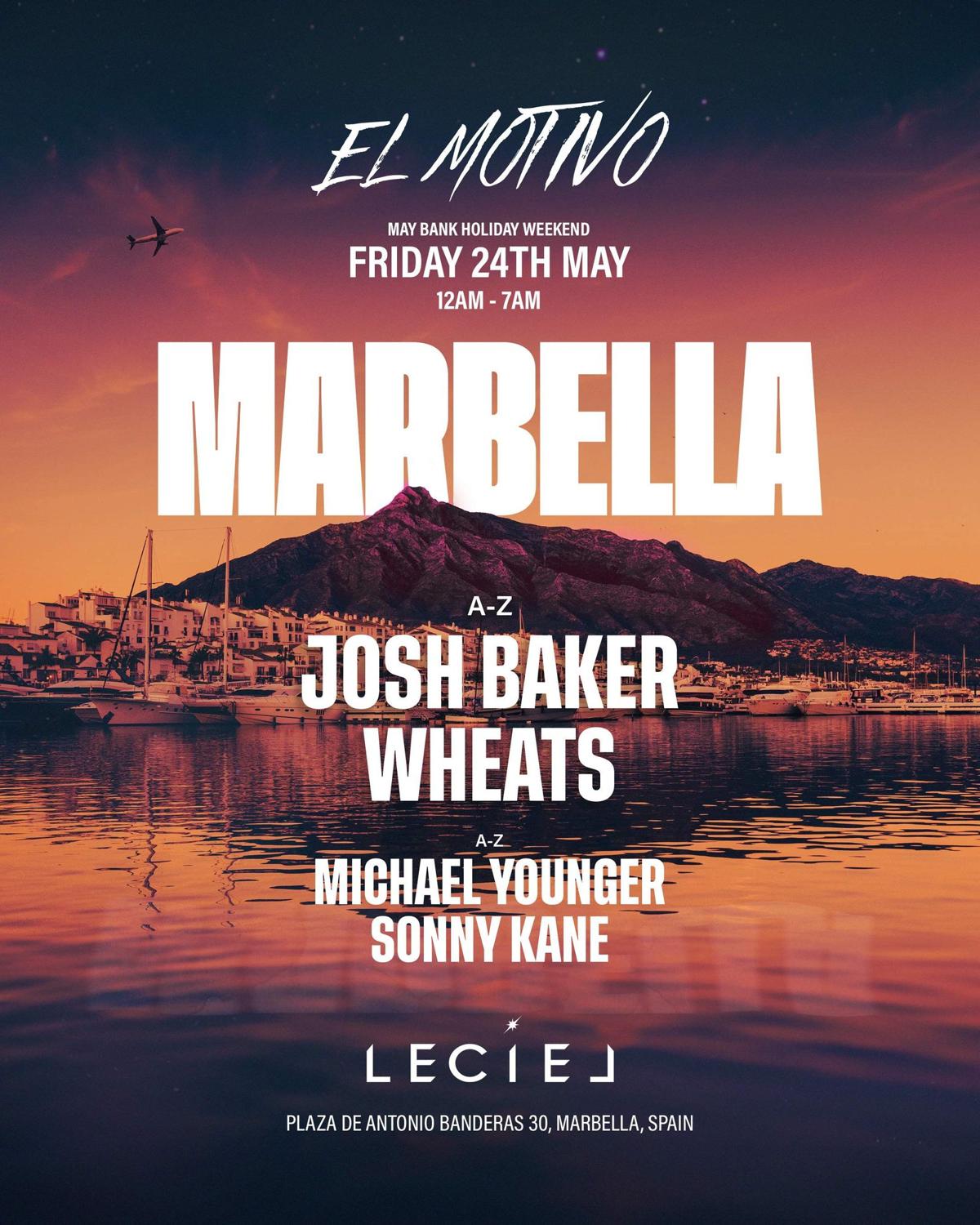 El Motivo Presents: Josh Baker + Wheats Marbella