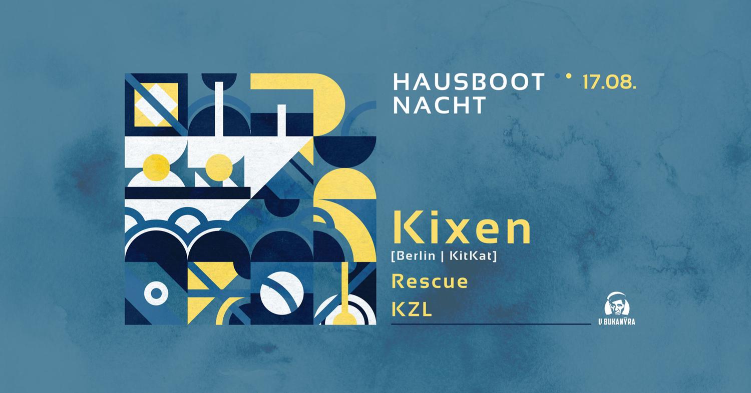 Hausboot Nacht - W. Kixen /Berlin, Kitkat/