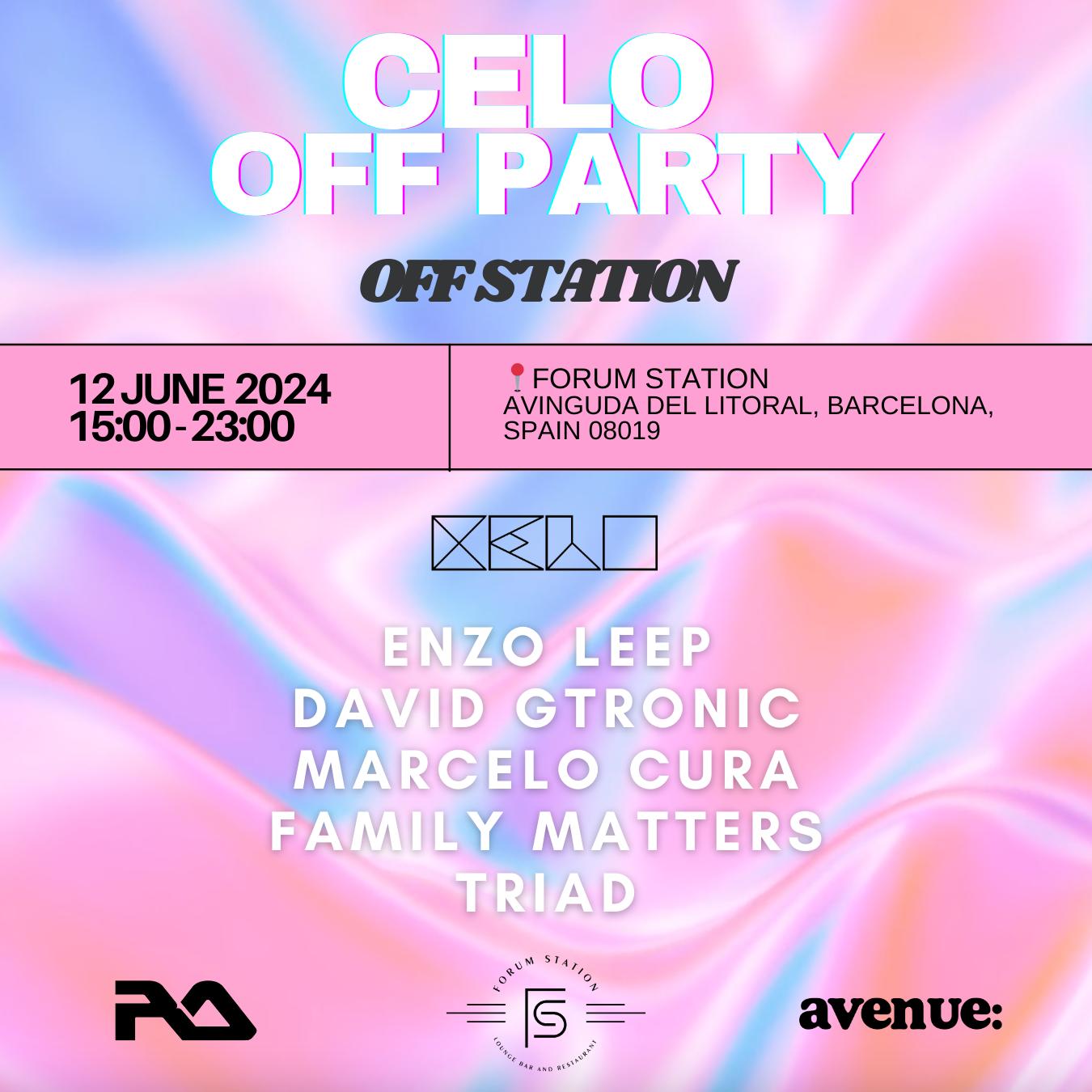 Open Air Music & Drink | Celo Off Party | Forum Station June 12Th