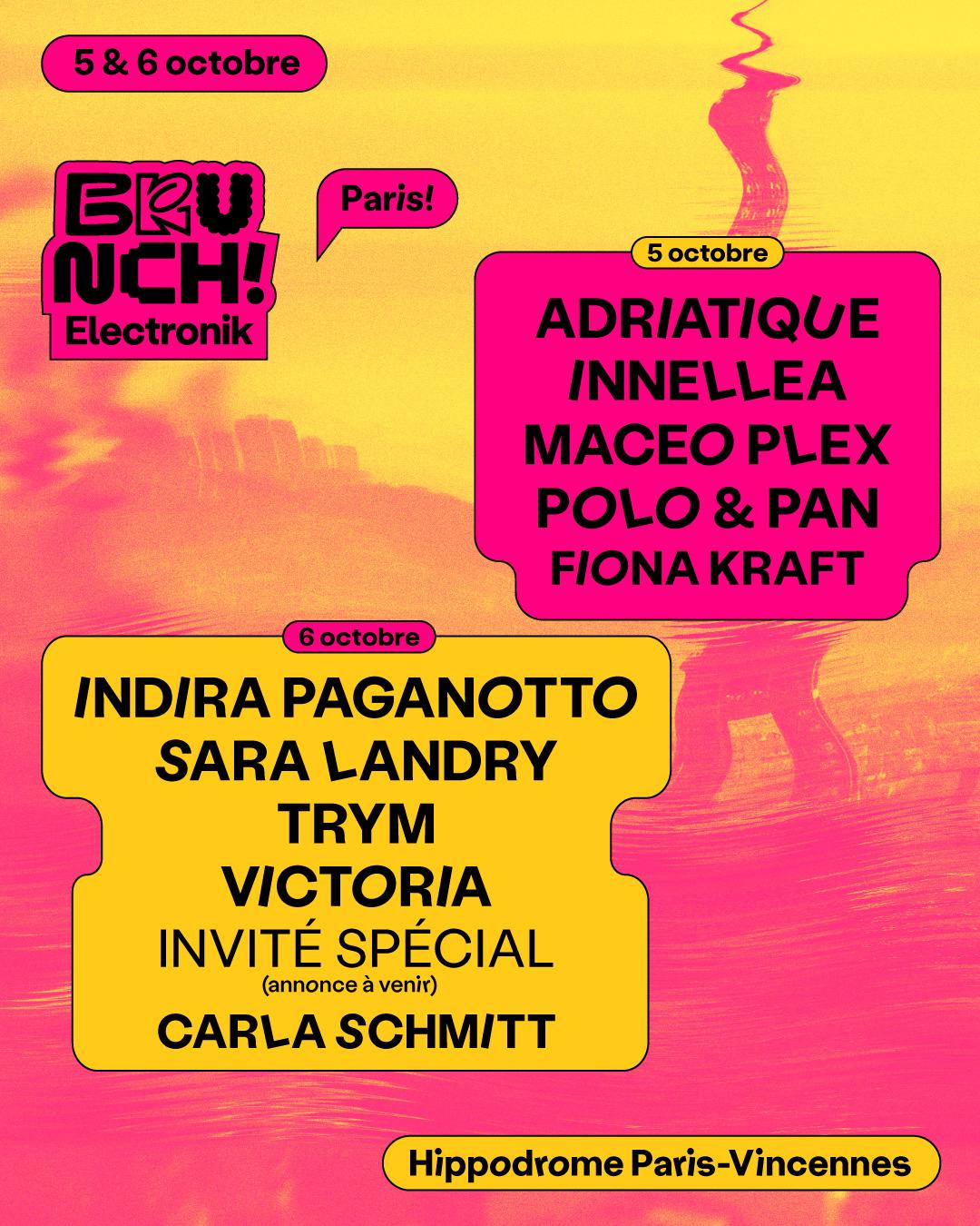 Brunch Electronik Paris #5: Adriatique, Indira Paganotto, Innellea, Sara Landry, Maceo Plex