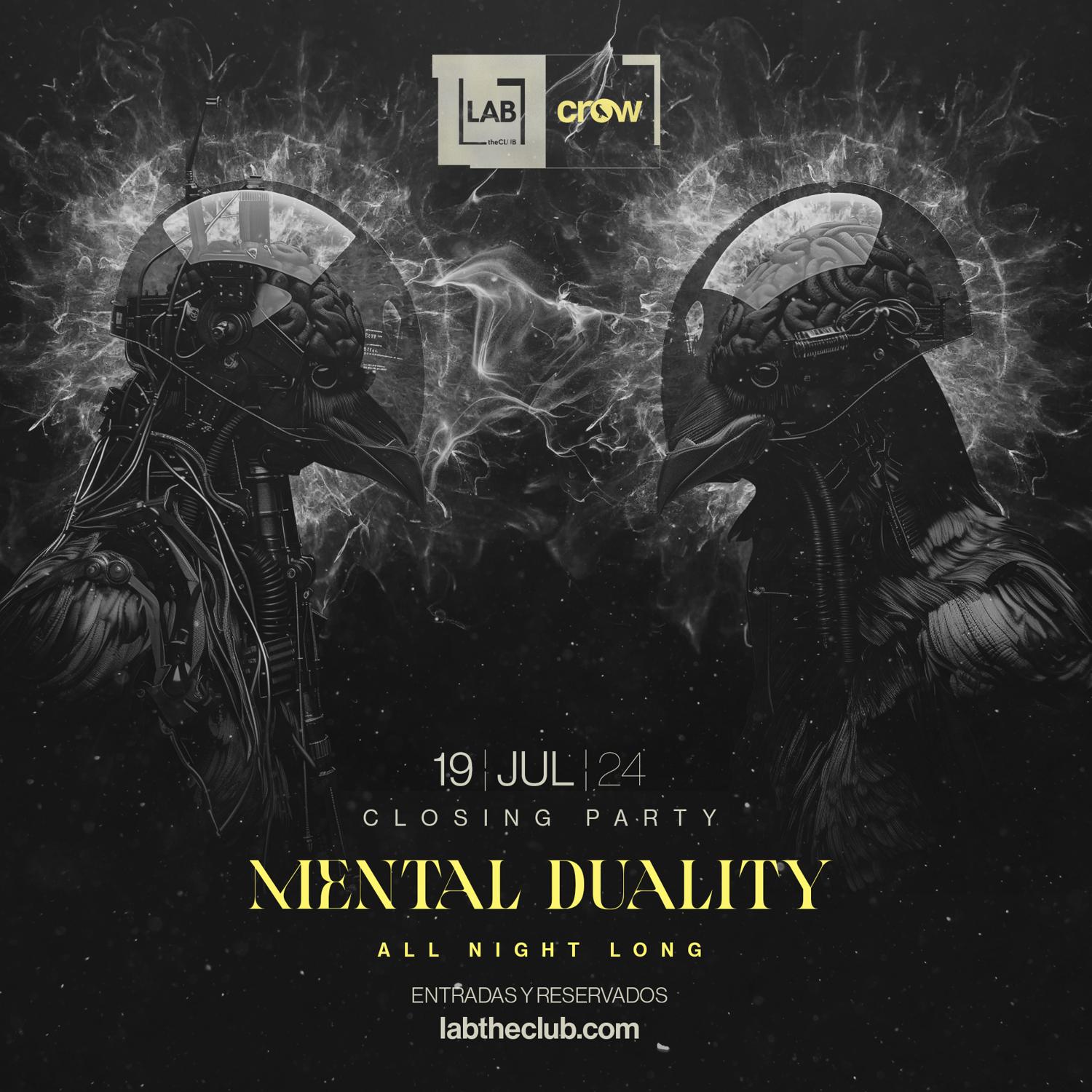 Crow Techno Club Closing Party With Mental Duality All Night Long