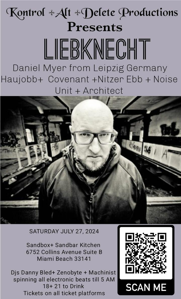 Daniel Myer Is Liebknecht July 27Th Show Of- Nitzer Ebb Haujobb Covenant