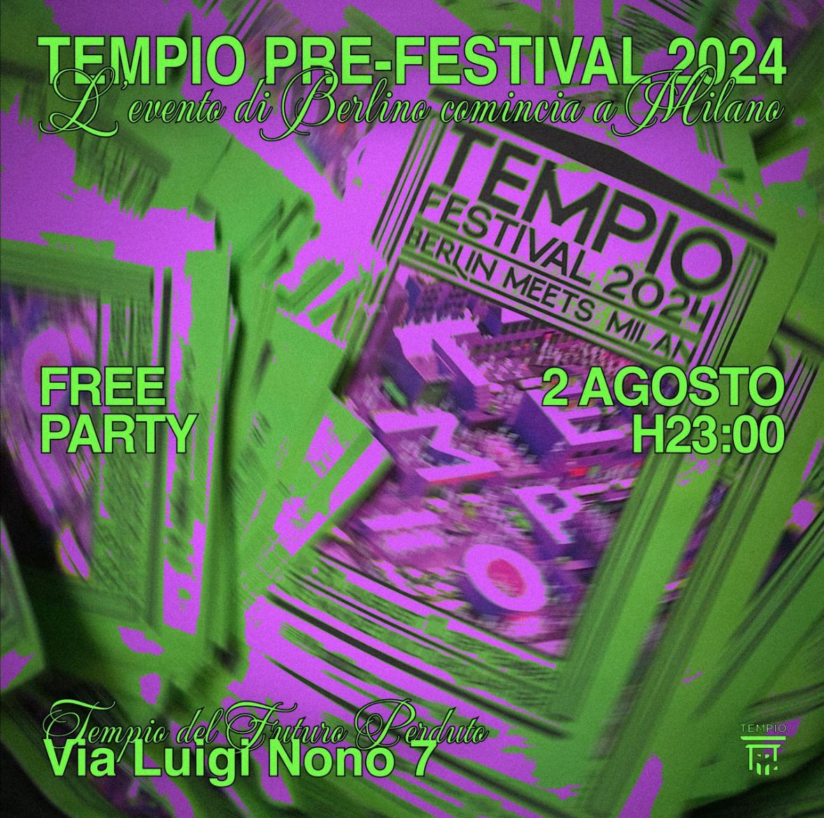 Tempio Pre-Festival: Free Party