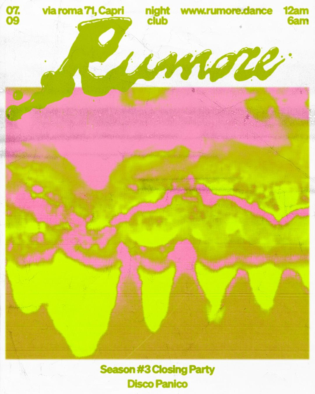 Rumore Season 24 Closing Party W/ Disco Panico