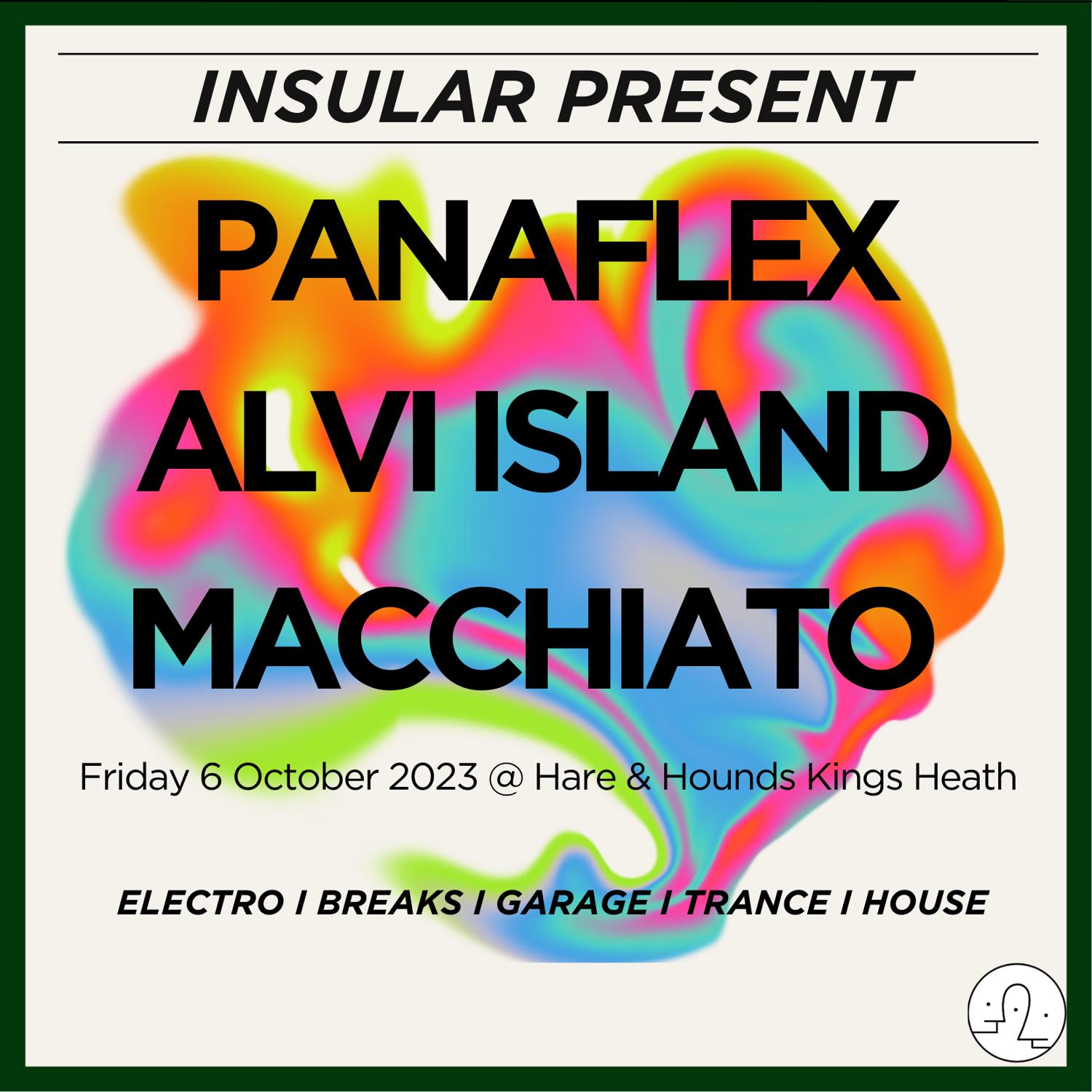 Insular Present Panaflex, Alvi Island & Macchiato