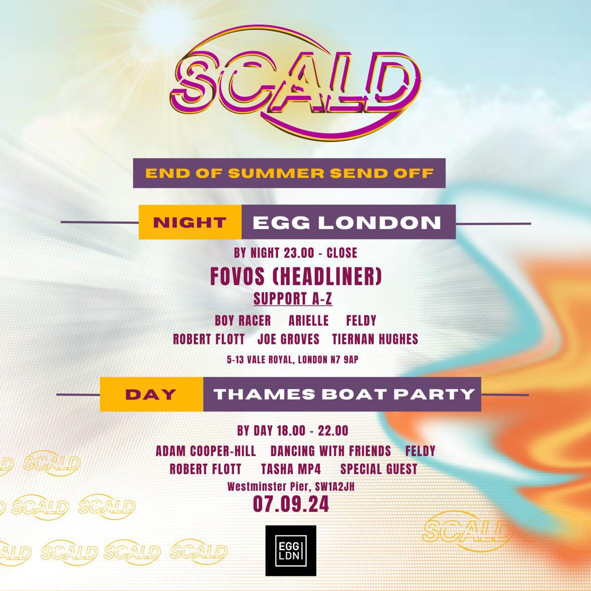 Scald End Of Summer Send Off - Night Egg Club Night - Fovos