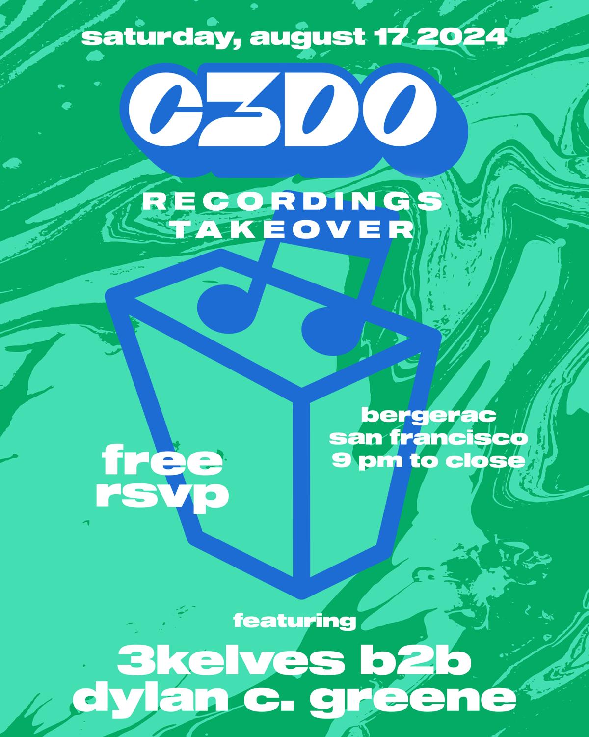 C3Do Presents: 3Kelves & Dylan C. Greene