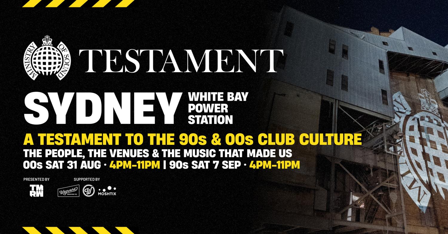 Ministry Of Sound Testament Sydney