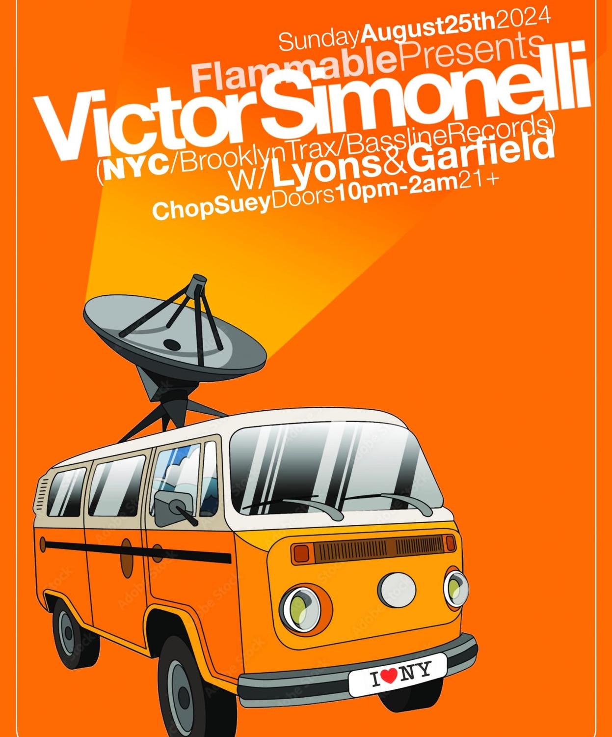 Flammablepresents: Nyc House Legend Victor Simonelli! W/Lyons & Garfield~