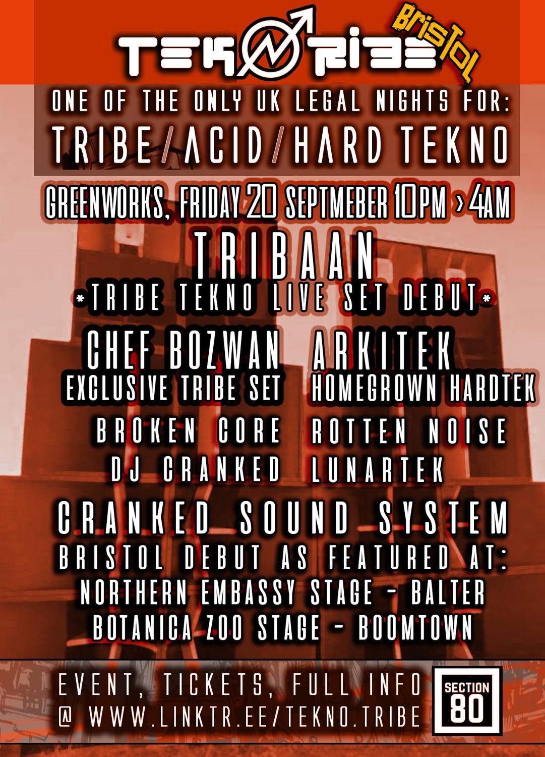 Tekno Tribe Bristol - Strictly: Tribe / Acid / Hard Tekno All Night