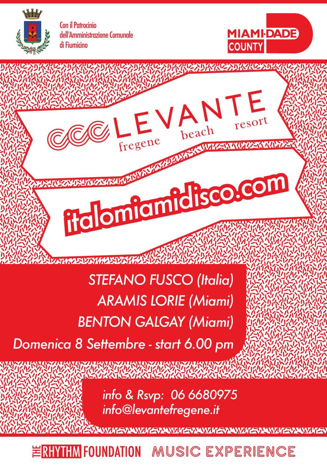 Levante Beach & Resort: Dj Set Con Aramís Lorié, Stefano Fusco E Benton Galgay