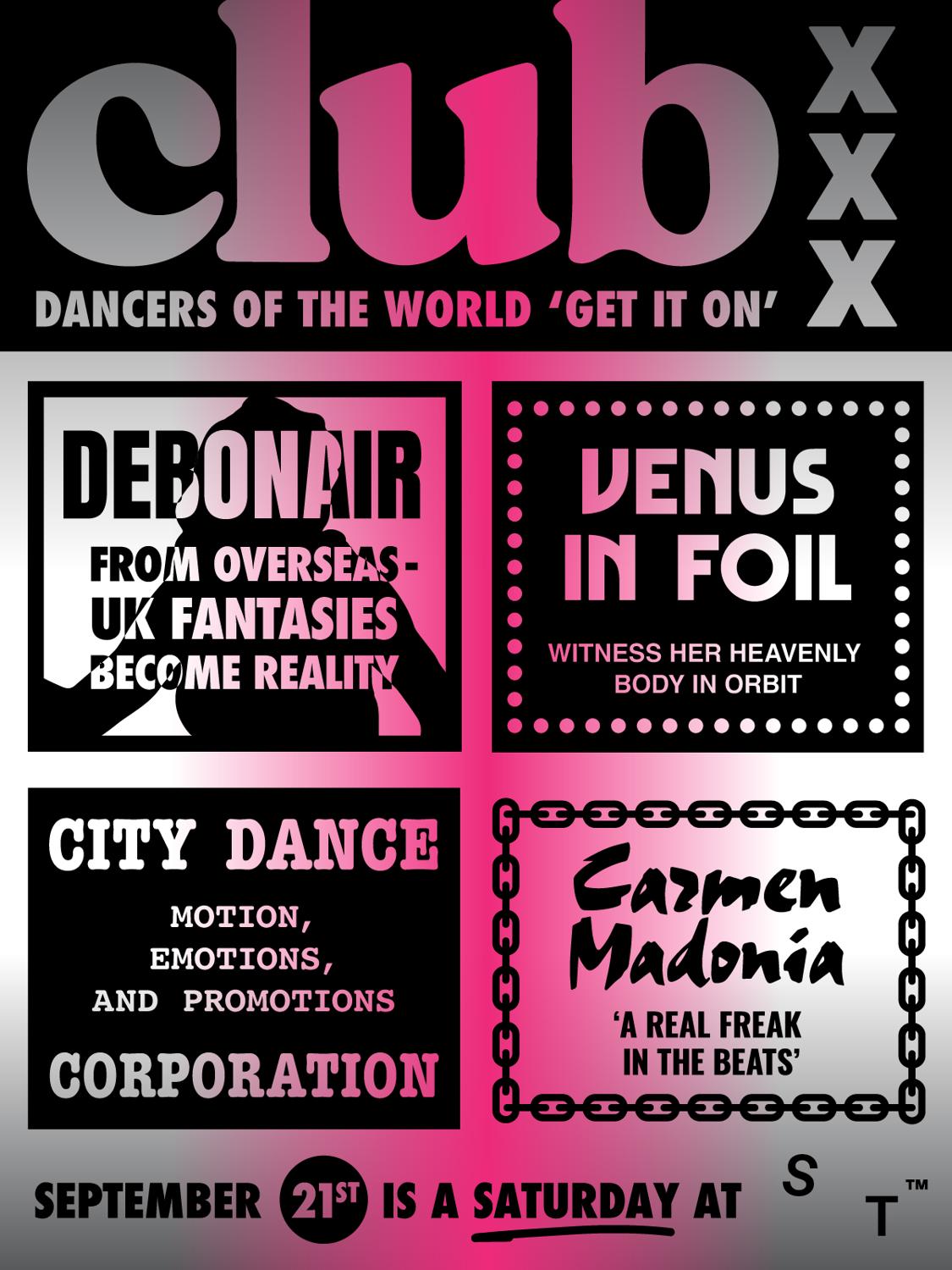 164: Club Xxx Featuring Debonair, Venus In Foil, City Dance Corporation And Carmen Madonia 