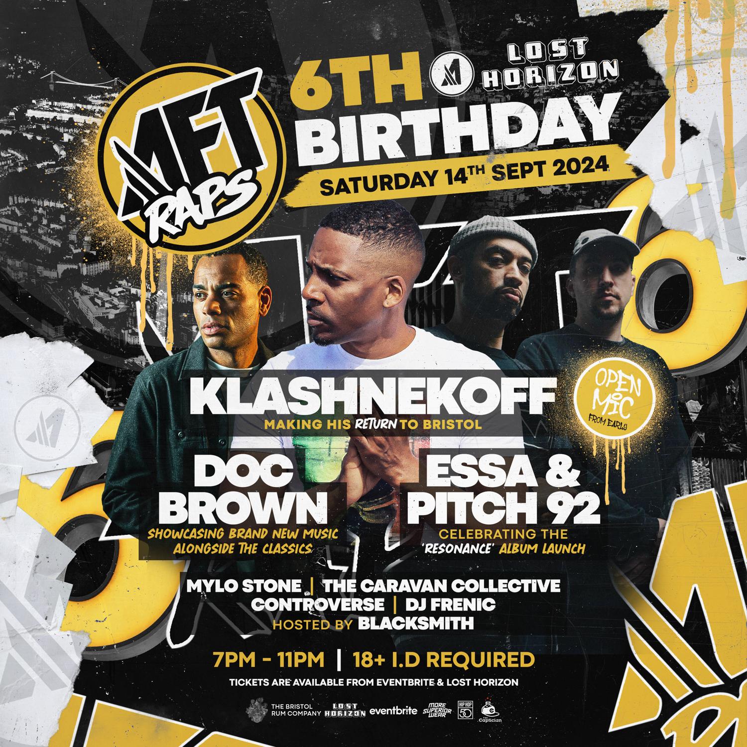 Aft Raps 6Th Bday W/ Klashnekoff, Doc Brown, Essa & Pitch 92 & More