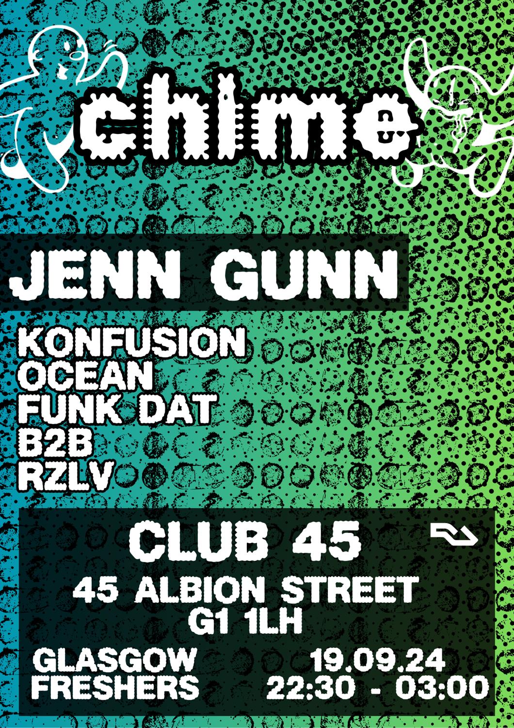 Chime Freshers W/ Jenn Gunn, Konfusion, Ocean, Funk Dat B2B Rzlv