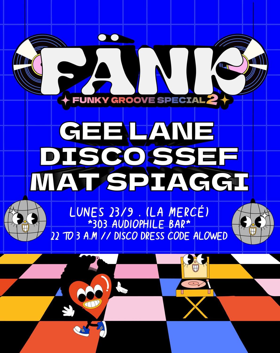 Fänk At 303 / Funky Groove Special (2) W: Gee Lane (Aka Virgine) / Disco Ssef / Mat Spiaggi