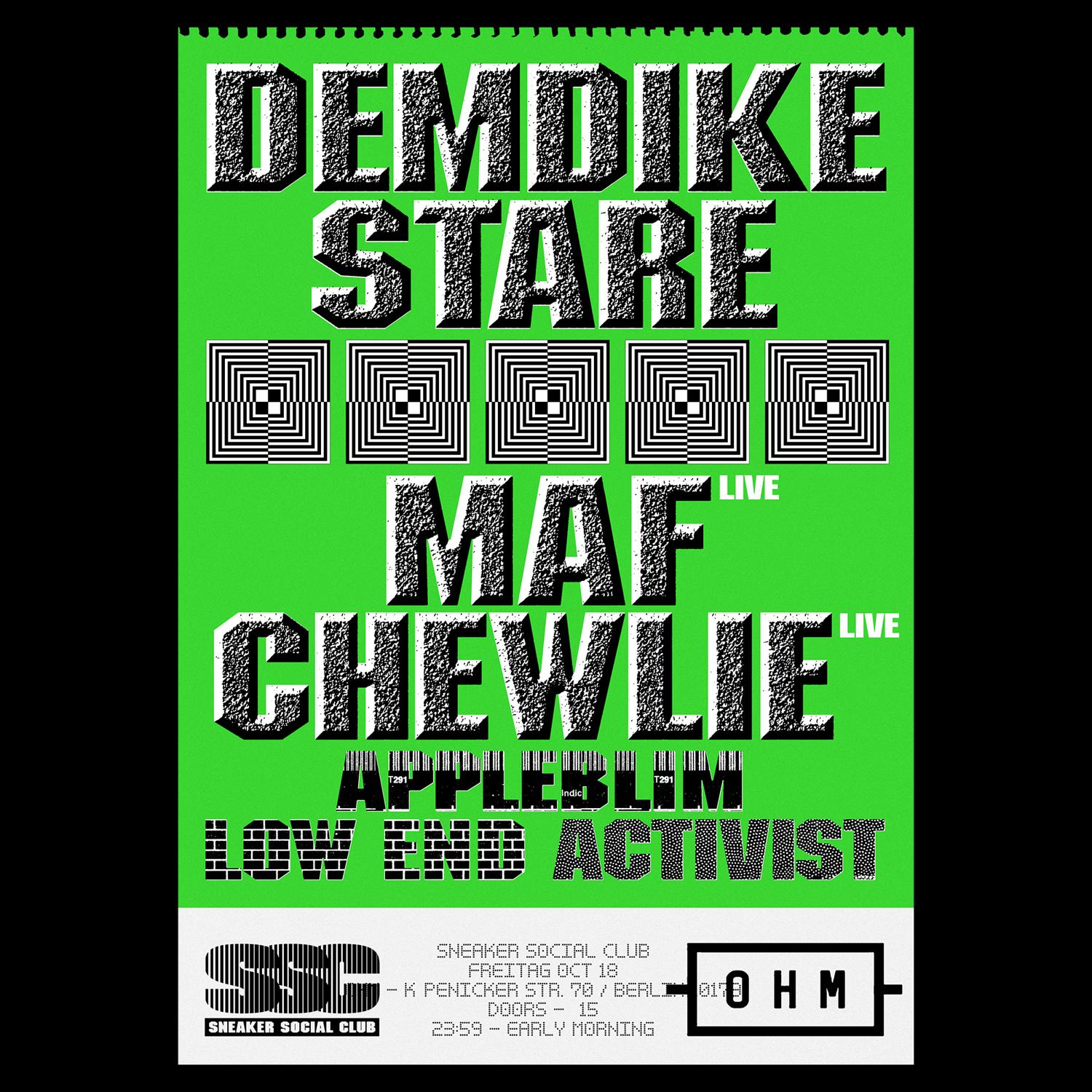 Sneaker Social Club With Demdike Stare, Chewlie & Maf