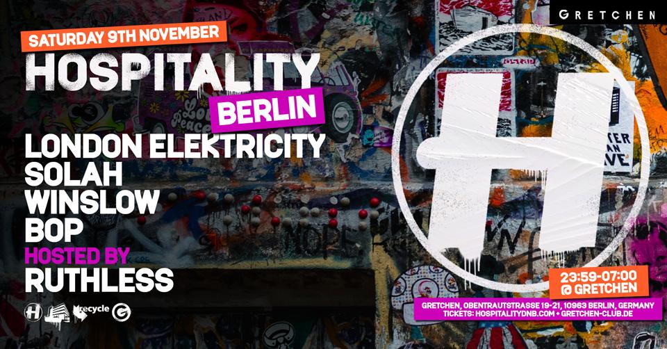 Recycle Presents: Hospitality Berlin Feat. London Elektricity, Solah , Winslow & Bop