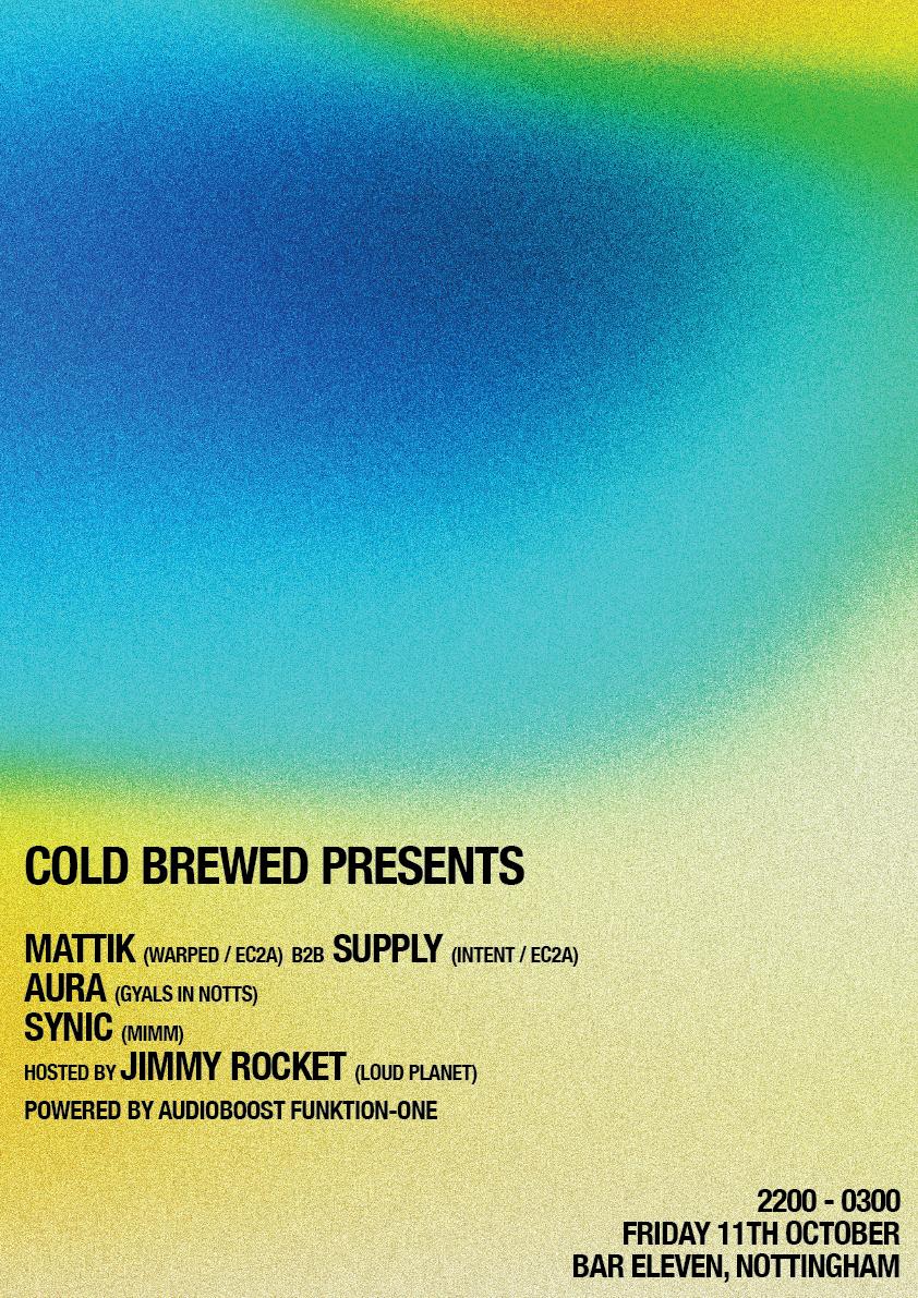 Cold Brewed Presents: Mattik B2B Supply, Aura, Synic & Jimmy Rocket