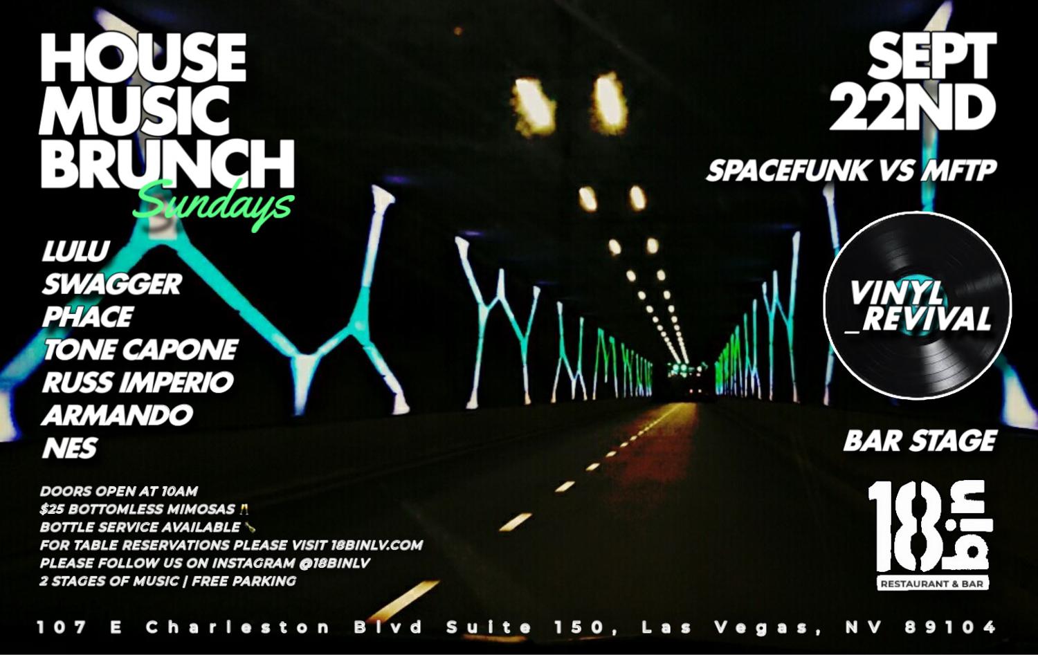 House Music Brunch - Sept 22Nd - Sunday