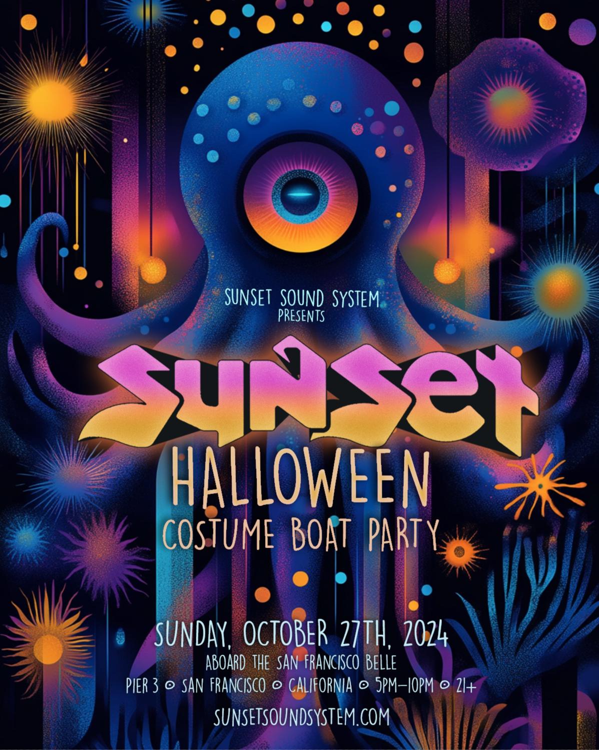 Sunset Sound System Halloween Costume Boat + After-Party 2024