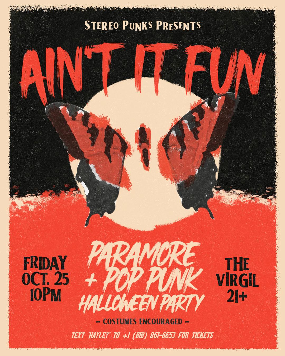 Ain'T It Fun: Paramore + Pop Punk Halloween Party