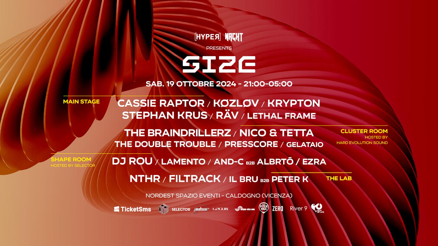 Size #1 W/ Cassie Raptor, Køzløv, The Braindrillerz, Nico&Tetta, Dj Rou, Stephan Krus, Rav