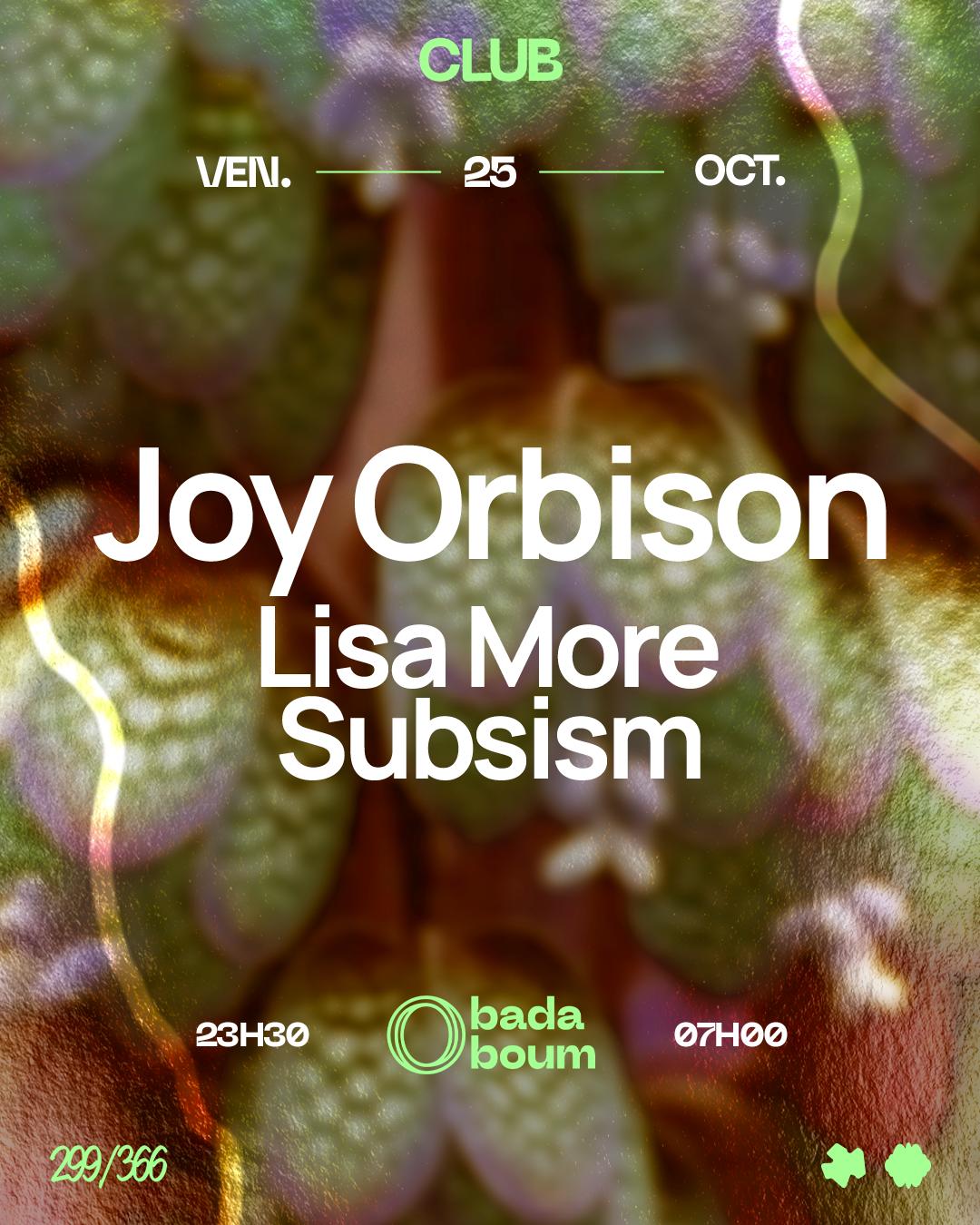 Club - Joy Orbison, Lisa More & Subsism