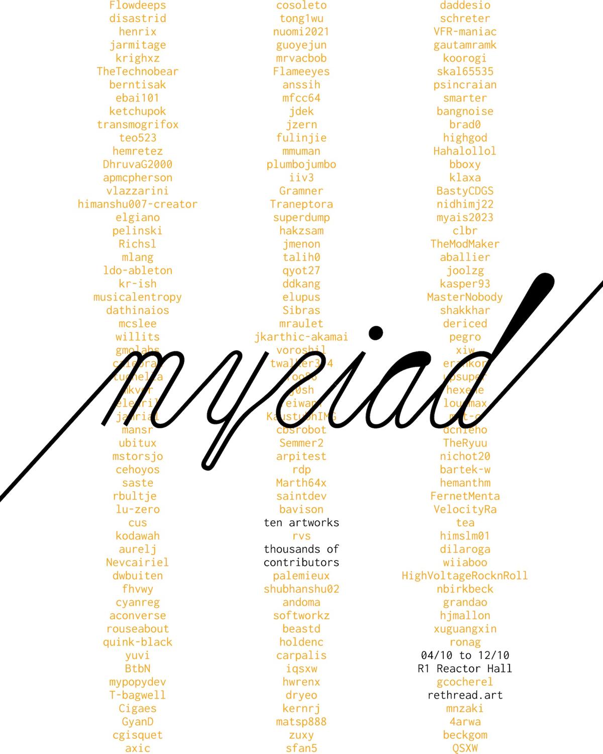 Myriad Exhibition