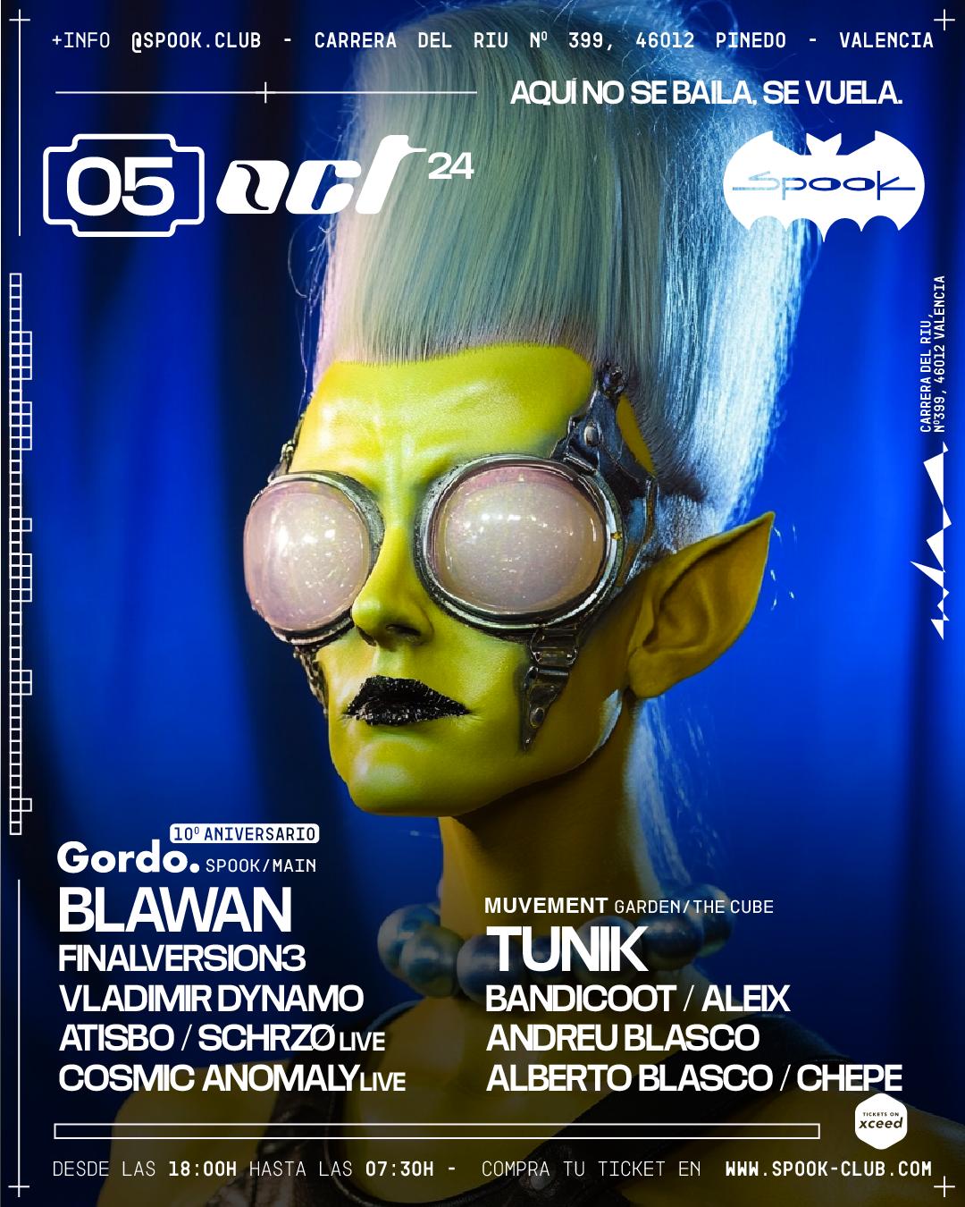 Gordo 10º Aniversario: Blawan & Muvement With Tunik