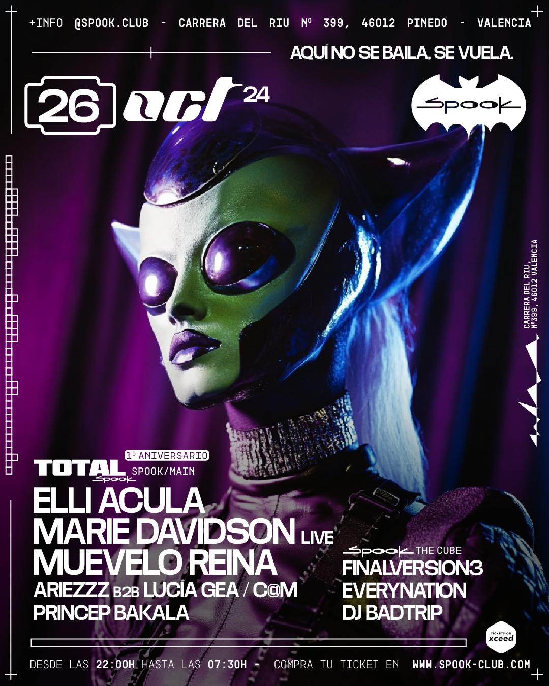 Total 1º Aniversario: Elli Acula + Marie Davidson (Live) + Muevelo Reina