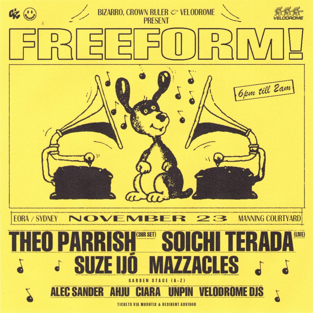 Freeform Pres. Theo Parrish (Usa), Soichi Terada (Jp), Suze Ijó (Nl)