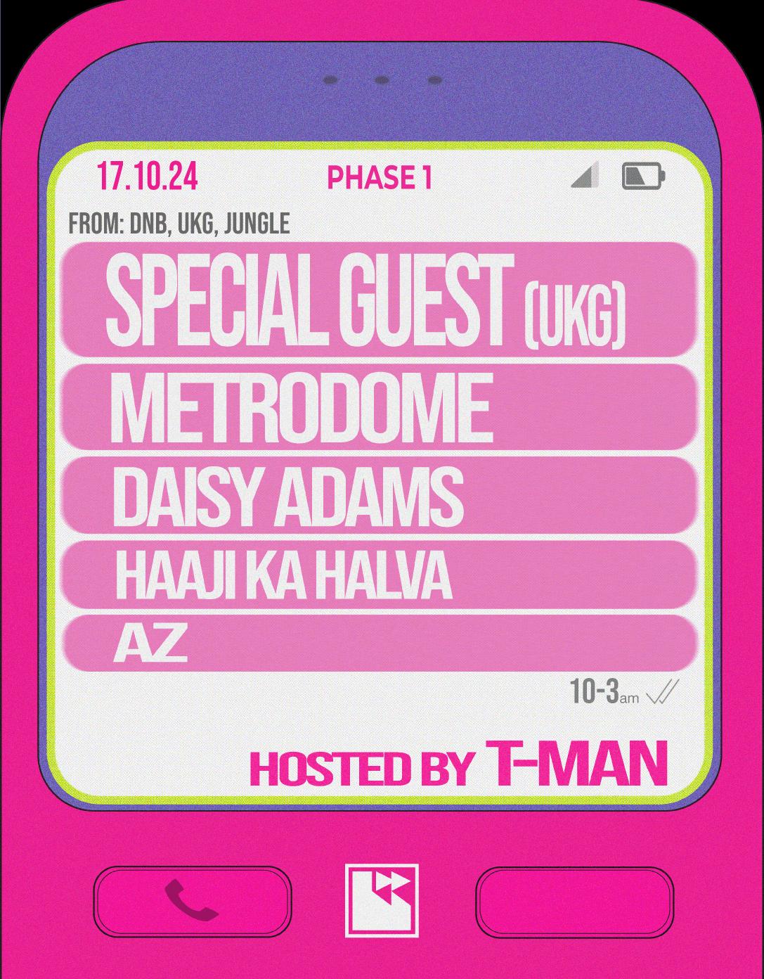 Cause & Effect Presents: Metrodome / T-Man / Special Guest Headliner 