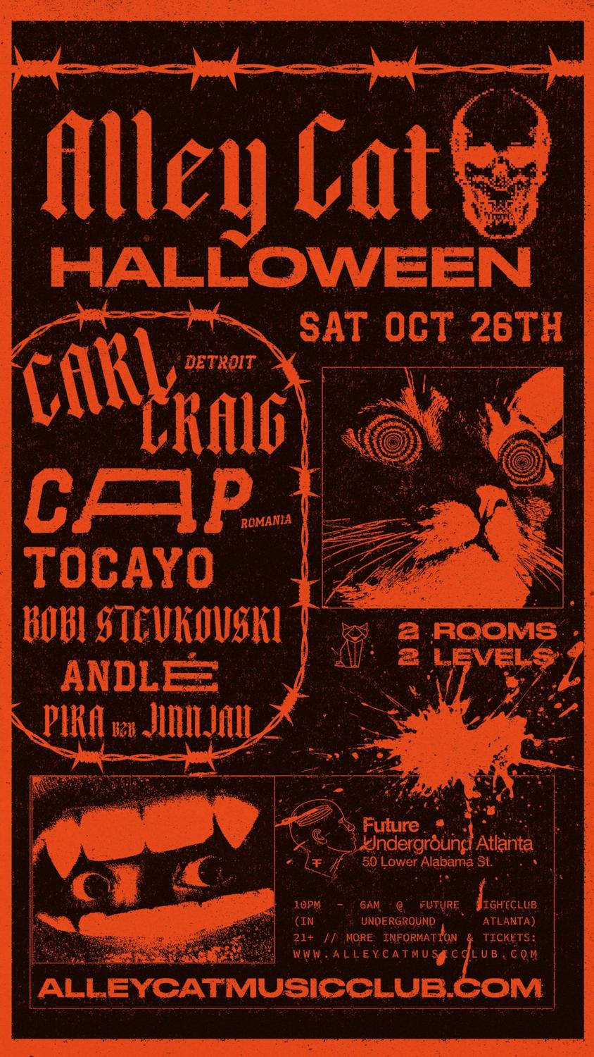 Alleycat Halloween: Carl Craig + Cap + Tocayo + Bobi Stevkovski And More