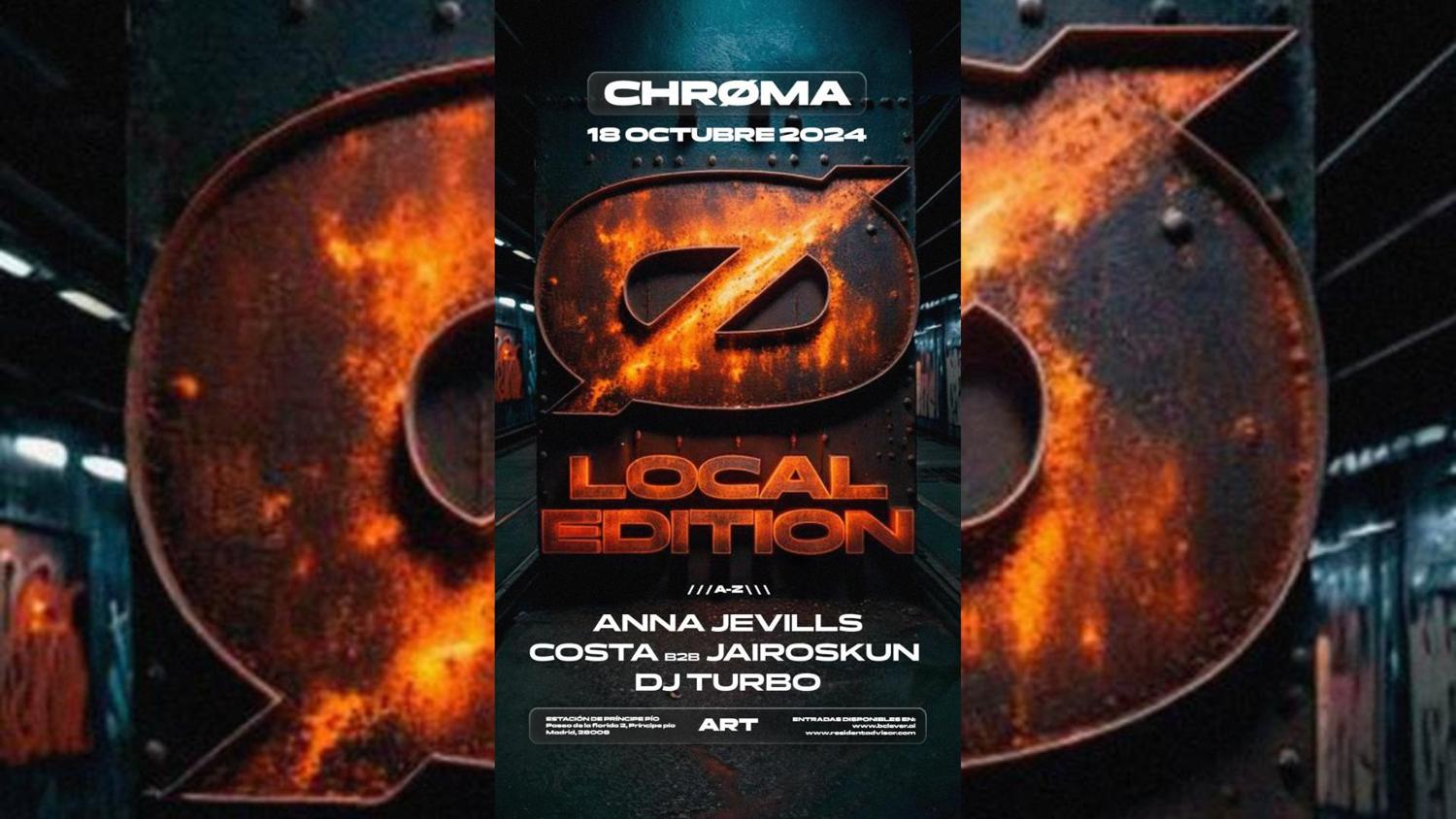 Chrøma Local Edition I: Anna Jevills / Costa B2B Jairoskun / Dj Turbo