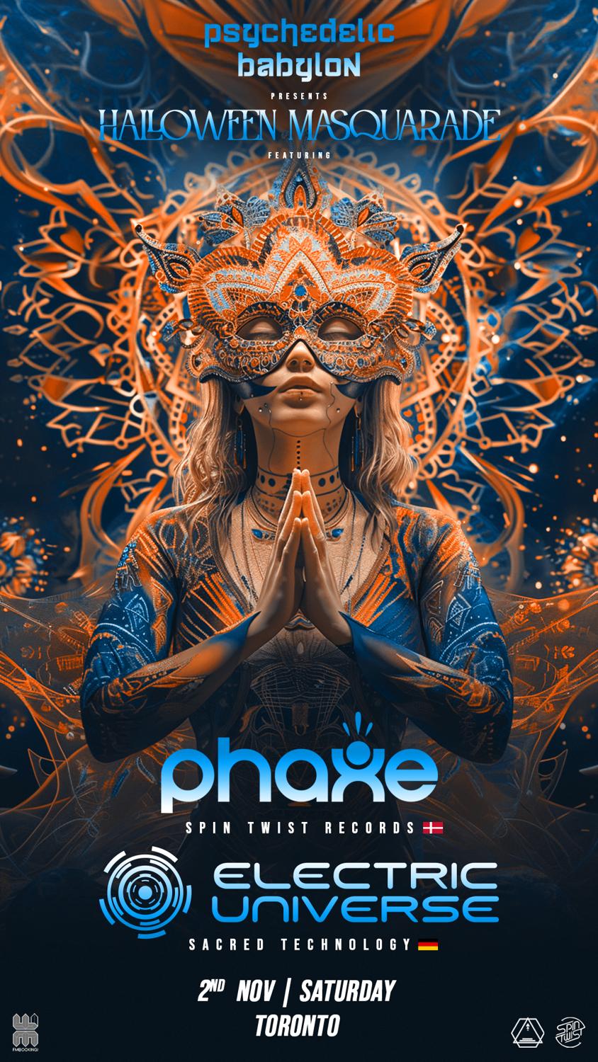 Psychedelic Halloween Masquerade With Electric Universe (Ger) & Phaxe (Den) - Toronto