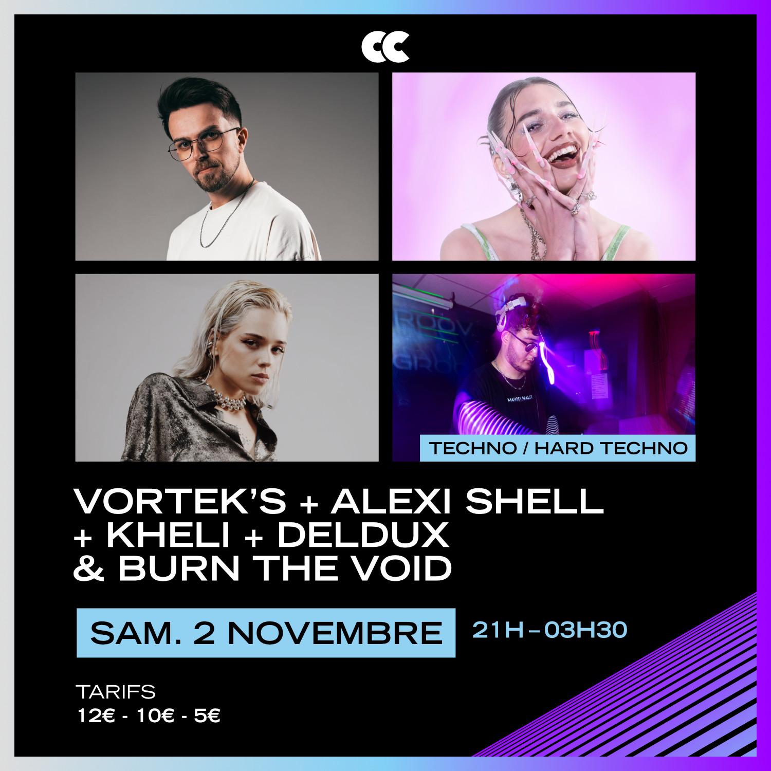 Contre-Courant Invite Vortek'S, Alexi Shell, Kheli, Deldux, Burn The Void