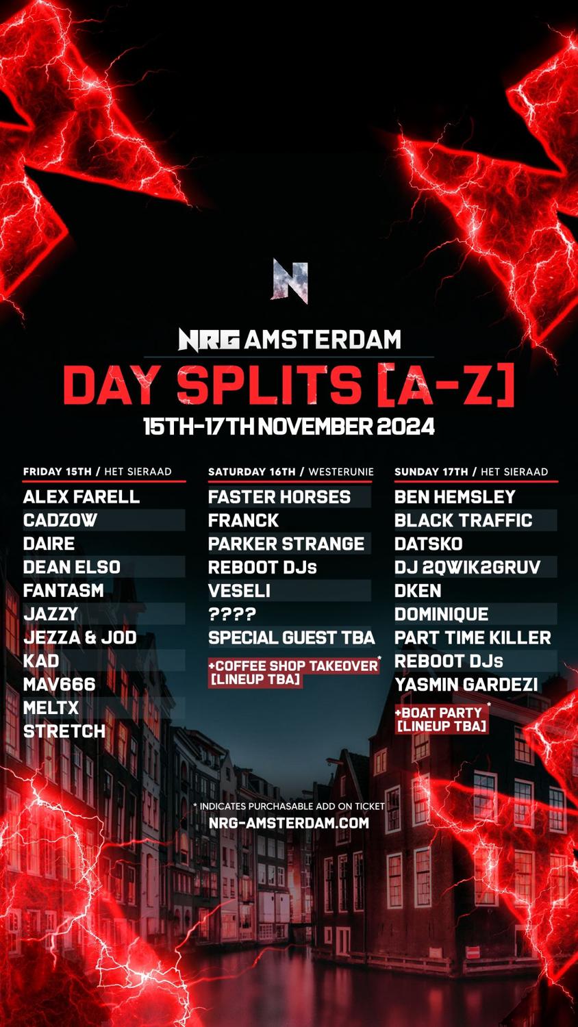 Nrg Amsterdam: Westerunie Saturday Ticket