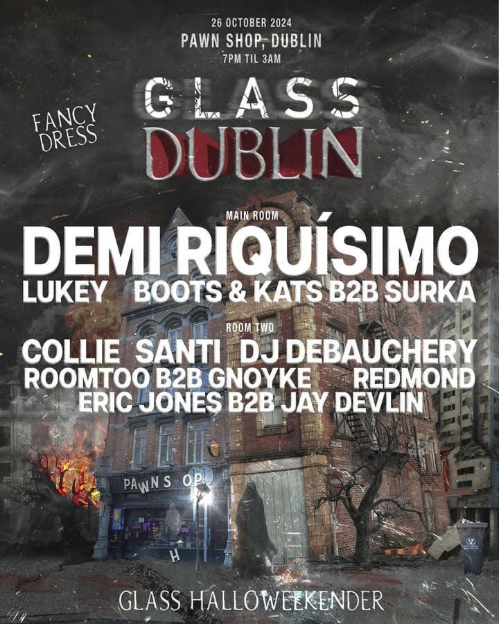 Glass Dublin Halloween Party: Demi Riquisimo & Lukey 