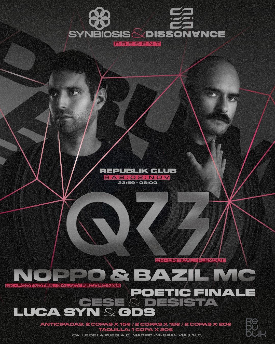 Synbiosis Drum&Bass & Dissonance Presentan Qzb