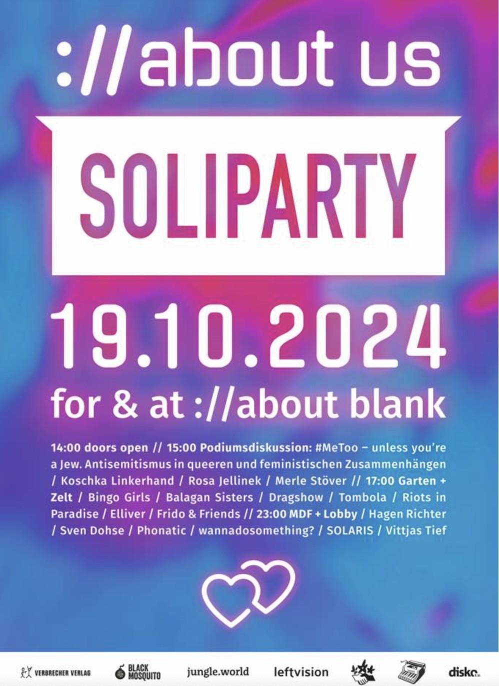 ://About Us - Soliparty For & At About Blank