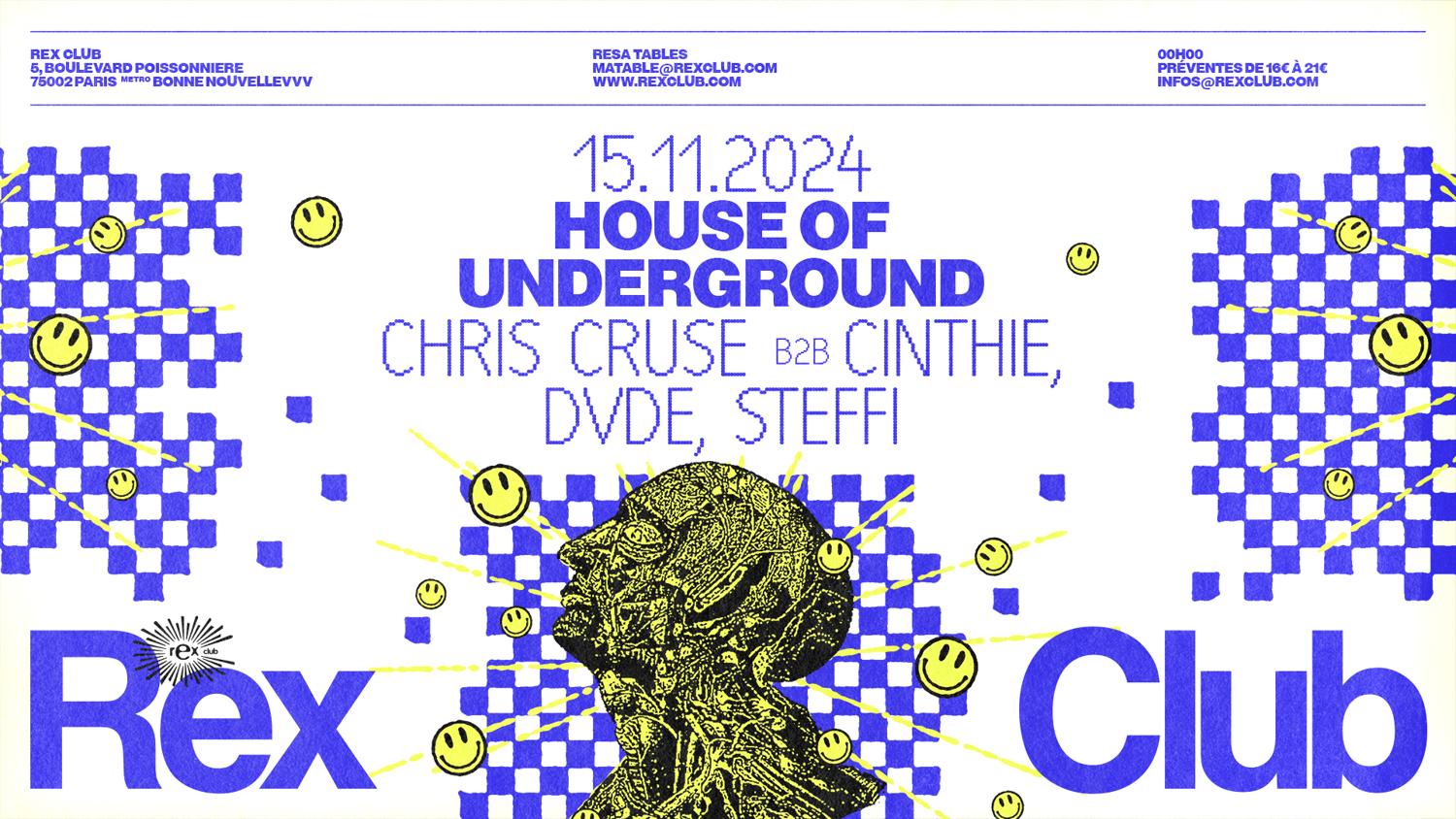 House Of Underground: Chris Cruse B2B Cinthie, Dvde, Steffi