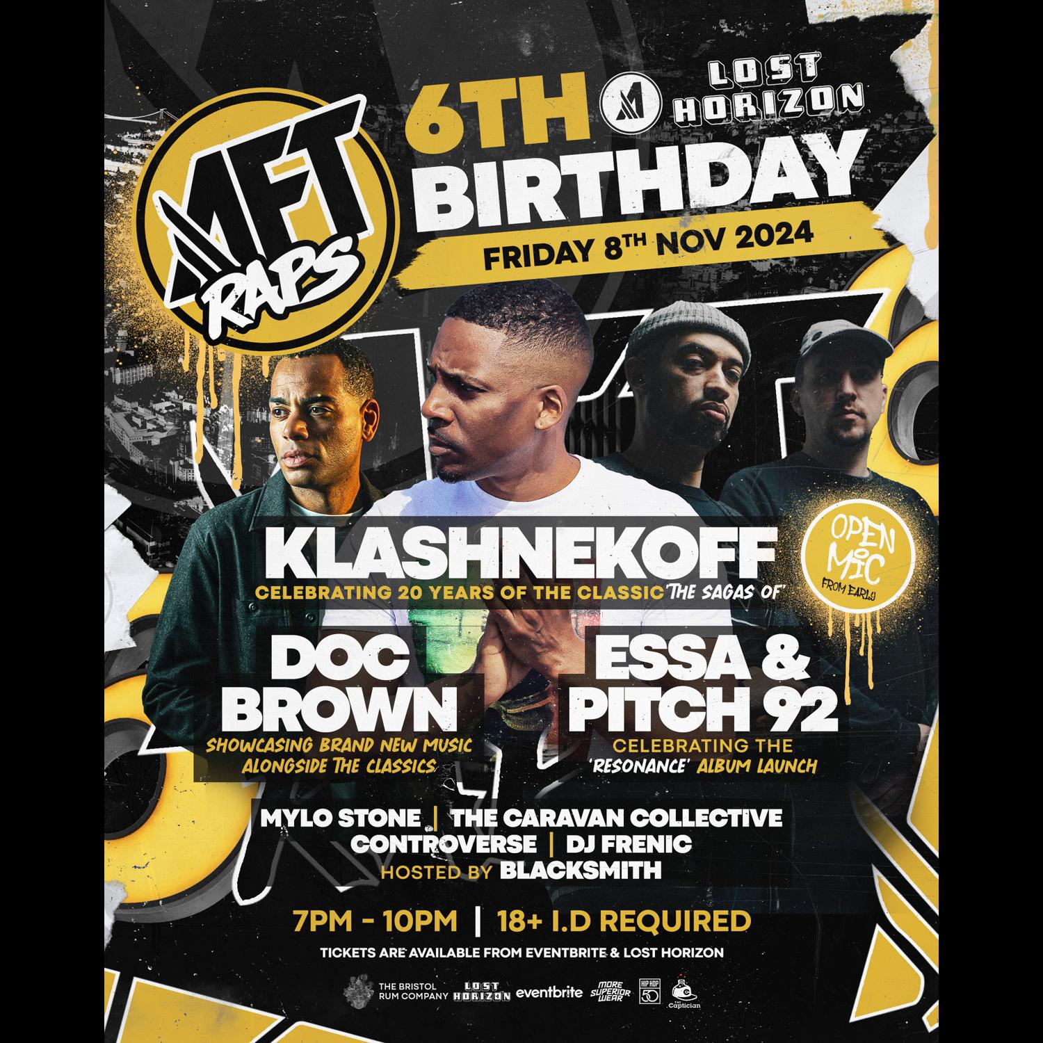 Aft Raps 6Th Bday W/ Klashnekoff, Doc Brown, Essa & Pitch 92 & More