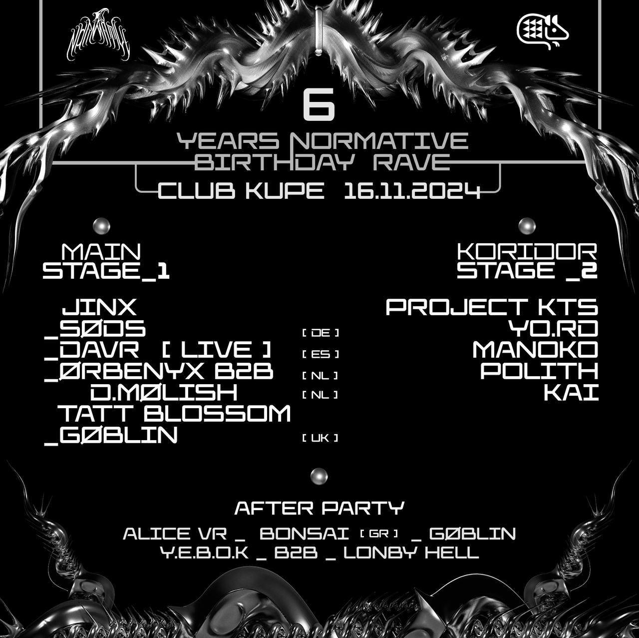 Normative Turns 6 Birthday Rave At Club Kupe [+ After Party]