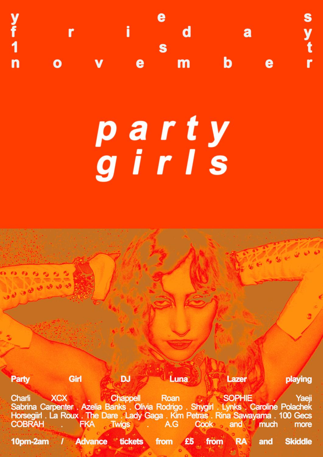 Party Girls - A Night For All Things Alt Pop / Hyperpop / Brat